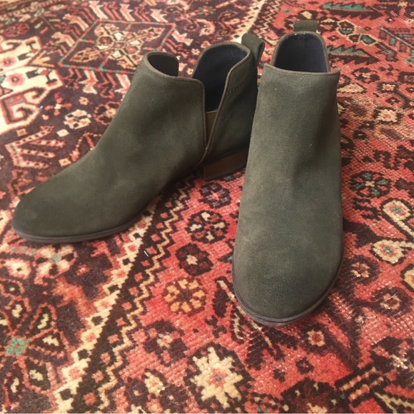 BP dark olive suede ankle boots - Picture 2 of 3